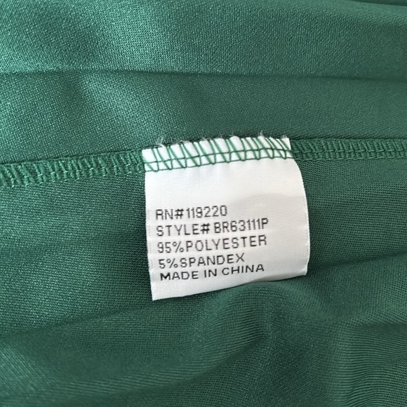 Vintage style green pleated flare skirt Sz Petite M New - Picture 6 of 10